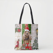 Cocker Spaniel Dog Christmas Tasche (Vorderseite)