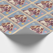 Cocker Spaniel Dog Colorful Geschenkpapier (Ecke)