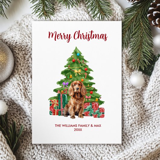 Cocker Spaniel Dog Familie Weihnachten