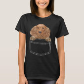 Cocker Spaniel Dog In Pocket  Dog T-Shirt (Vorderseite)