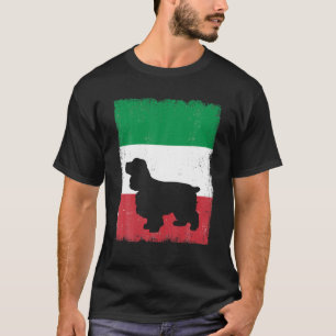 Cocker Spaniel Dog Italien Flagge Italienische Vin T-Shirt