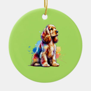 Cocker Spaniel Dog Keramik Ornament