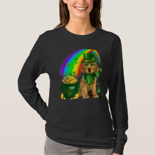 Cocker Spaniel Dog Leprechauns Coins Kleeblatt Pat T-Shirt