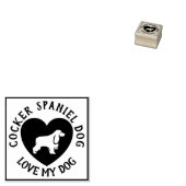 Cocker Spaniel Dog Logo Liebe Scrapbooking Gummistempel (Stempel)
