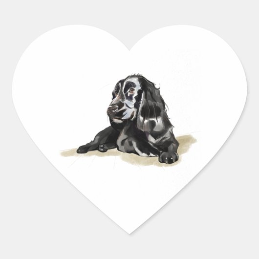 Cocker Spaniel Dog Lover Gift Herz-Aufkleber (Vorderseite)