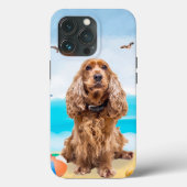 Cocker Spaniel Dog on Beach Case-Mate iPhone Hülle (Rückseite)