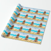 Cocker Spaniel Dog on Beach Geschenkpapier (Ungerollt)
