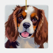 Cocker Spaniel Dog Painting Keramikornament (Rückseite)