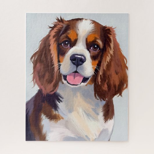 Cocker Spaniel Dog Painting Puzzle (Vertikal)