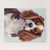 Cocker Spaniel Dog Painting Puzzle (Horizontal)