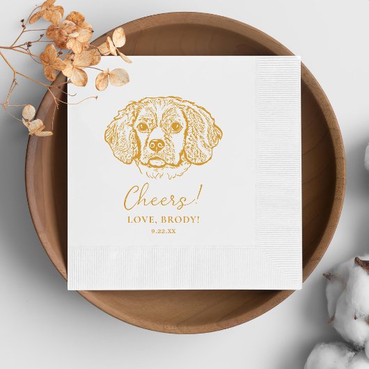 Cocker Spaniel Dog Personalisiert Cheers Serviette