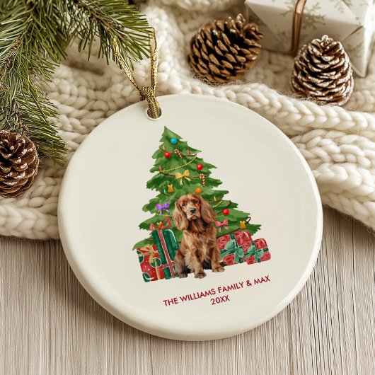 Cocker Spaniel Dog Personalisiert Weihnachten Keramik Ornament