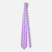 Cocker Spaniel Dog PinkBlue Silouette Weißer Neck Krawatte (Vorderseite)