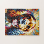 Cocker Spaniel Dog Portrait Akrylic Art Print Puzzle (Horizontal)