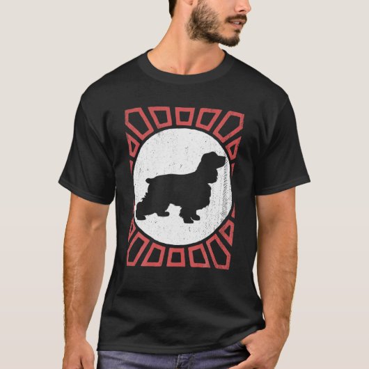 Cocker Spaniel Dog Retro Vintag T-Shirt (Vorderseite)