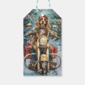 Cocker Spaniel Dog Riding Motorrad Weihnachten Geschenkanhänger (Rückseite)