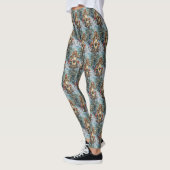 Cocker Spaniel Dog Riding Motorrad Weihnachten Leggings (Links)