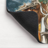 Cocker Spaniel Dog Riding Motorrad Weihnachten Mousepad (Ecke)