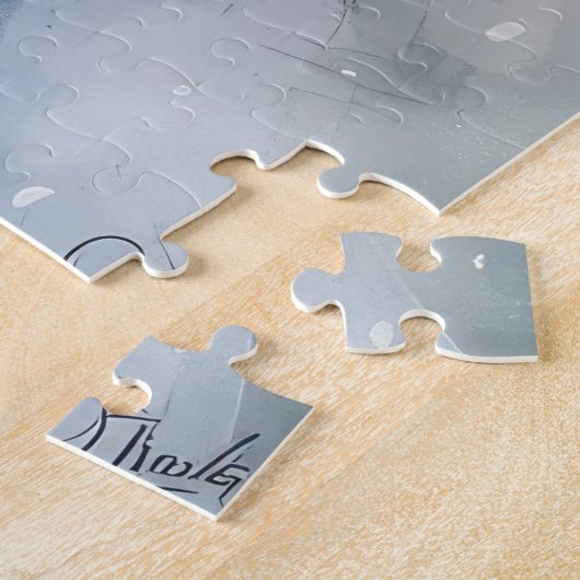 Cocker Spaniel Dog Riding Motorrad Weihnachten Puzzle (Seite)