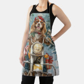 Cocker Spaniel Dog Riding Motorrad Weihnachten Schürze (InSitu)