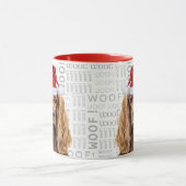 Cocker Spaniel Dog Santa Woof Christmas Tasse (Zentrum)