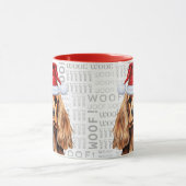Cocker Spaniel Dog Santa Woof Weihnachten Tasse (Zentrum)