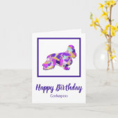 Cocker Spaniel Dog Silhouette Niedlich PPY&B Gebur Karte (Gelbe Blume)