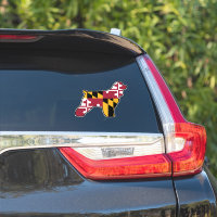 Cocker Spaniel Dog Silhouette with Maryland Flag