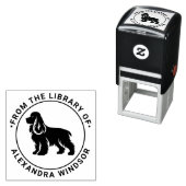 Cocker Spaniel Dog Stehend Sil Library Name Permastempel (Beispiel)