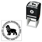 Cocker Spaniel Dog Stehend Sil Name Ret Adresse Permastempel (Beispiel)