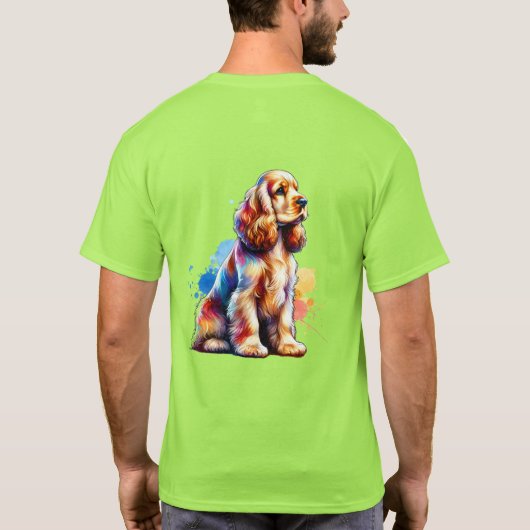 Cocker Spaniel Dog T-Shirt (Rückseite)
