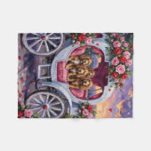 Cocker Spaniel Dog Valentine's Day  Fleecedecke (Vorderseite (Horizontal))