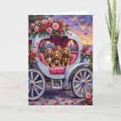 Cocker Spaniel Dog Valentine's Day  Karte (Vorderseite)