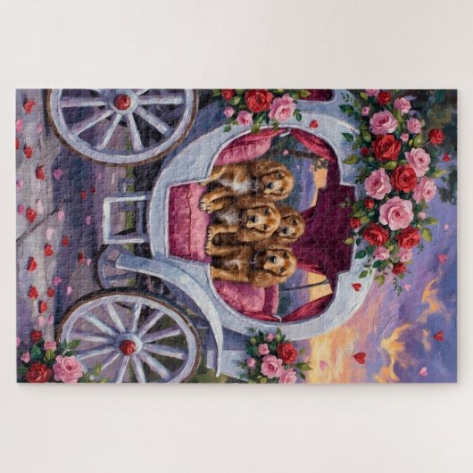 Cocker Spaniel Dog Valentine's Day Puzzle (Horizontal)