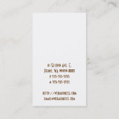 Cocker Spaniel Dog Visitenkarte (Rückseite)