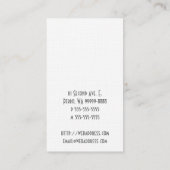 Cocker Spaniel Dog Visitenkarte (Rückseite)