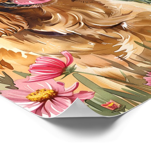 Cocker Spaniel Dog Wall Art Print Poster Geschenk (Ecke)