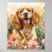 Cocker Spaniel Dog Wall Art Print Poster Geschenk (Vorne)