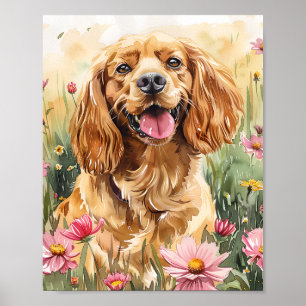 Cocker Spaniel Dog Wall Art Print Poster Geschenk