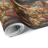 Cocker Spaniel Dog Weihnachtsfest Geschenkpapier (Rolleneckpunkt)