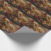 Cocker Spaniel Dog Weihnachtsfest Geschenkpapier (Ecke)