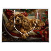 Cocker Spaniel Dog Weihnachtsfest Große Geschenktüte (Vorderseite)