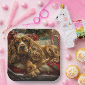 Cocker Spaniel Dog Weihnachtsfest Pappteller (Party)