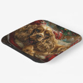 Cocker Spaniel Dog Weihnachtsfest Pappteller (Gewinkelt)