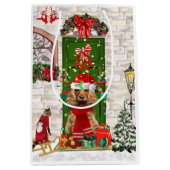 Cocker Spaniel Dog Weihnachtsgeschenk Tasche Mittlere Geschenktüte (Vorderseite)