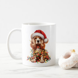 Cocker Spaniel Dog Welpe Christmas Kaffeetasse