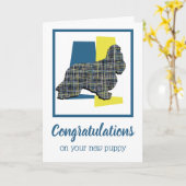 Cocker Spaniel Dog Welpe Gratulation Gruß Karte (Gelbe Blume)