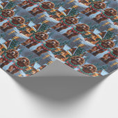 Cocker Spaniel Dogs Christmas Snow Holiday Geschenkpapier (Ecke)