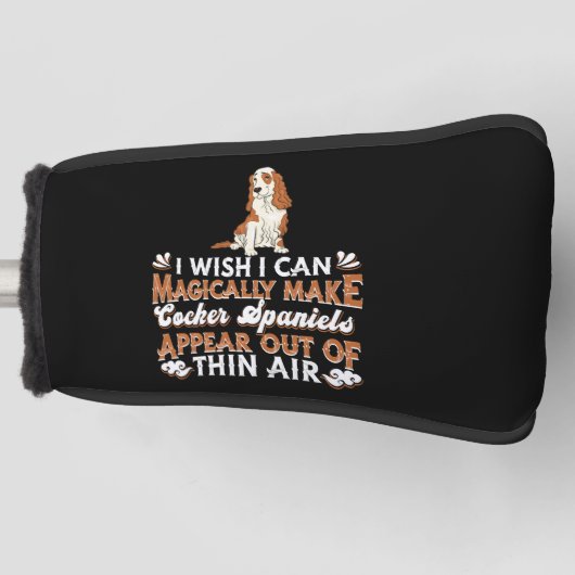 Cocker Spaniel Dogs Golf Headcover (Vorderseite)