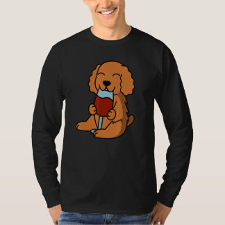 Cocker Spaniel Drinking Wine Dog T-Shirt